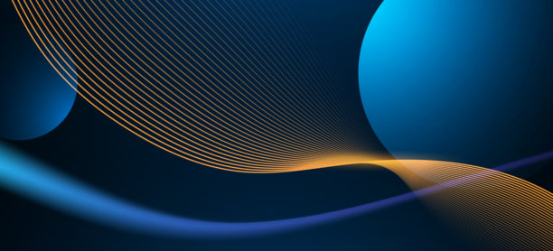 波浪科技平面设计背景。矢量插画。图片下载