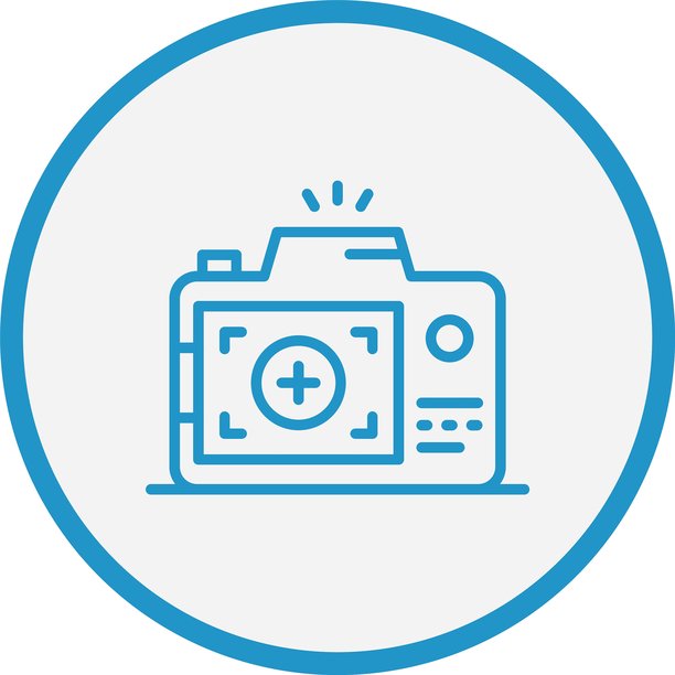 照片胶卷线圈蓝色圆形图片下载