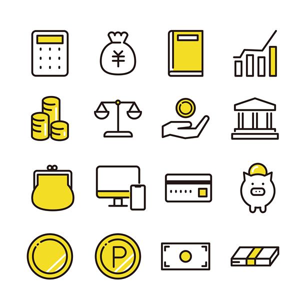 金融图标集：矢量图图片下载