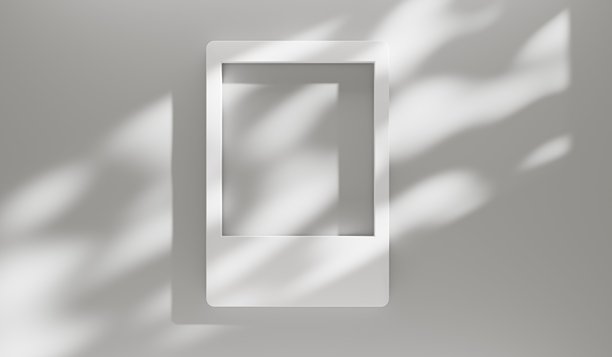 空白的头像相框背景，相框，三维插画图片下载