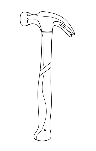 简约线条风格的爪锤矢量插画。非常适合用于木工工具、DIY项目、木工图标、建筑设计、维修贴纸和着色页。图片下载