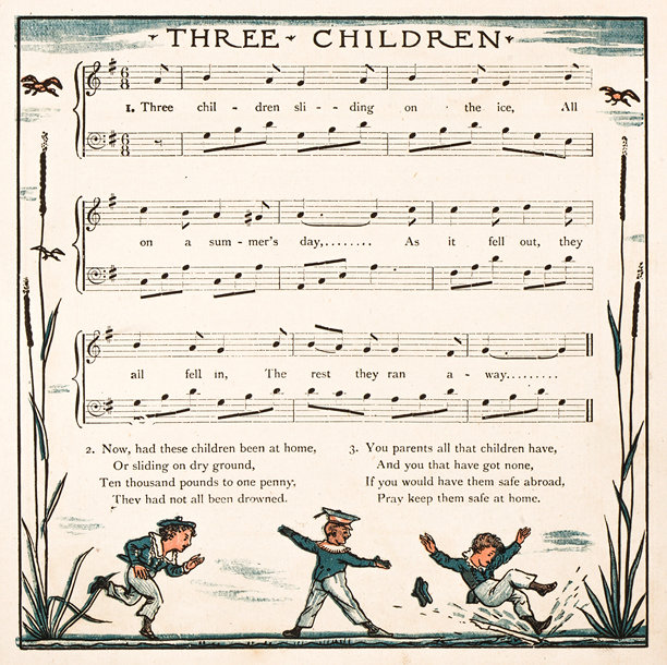 19世纪童谣插画：三个孩子图片下载
