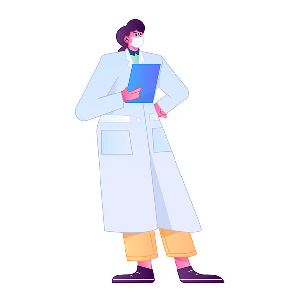 医生专业姿势医疗诊断咨询渐变扁平矢量图健康服务姿势素材图片下载