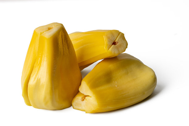 高分辨率照片，展示了新鲜的菠萝蜜，白色背景，采用 45MP 高分辨率相机拍摄图片下载