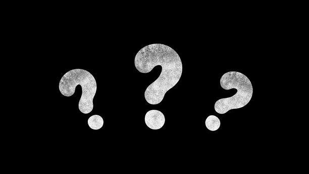 问号动态循环旋转背景蓝色4K图库照片图片下载