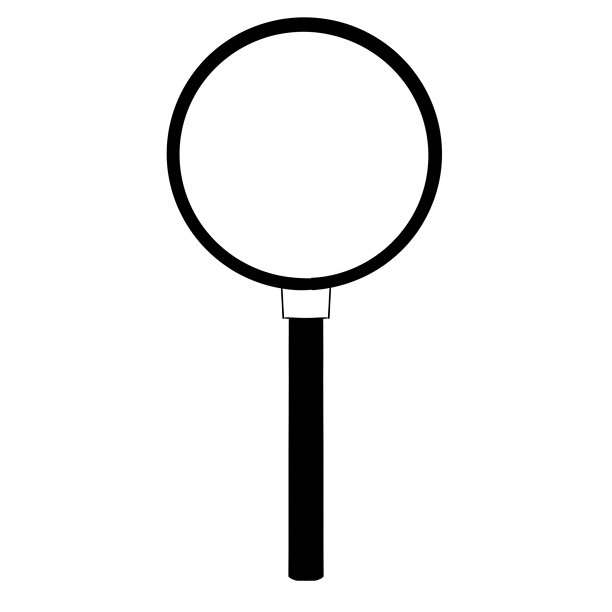 放大镜图标 简约线条画插画图片下载