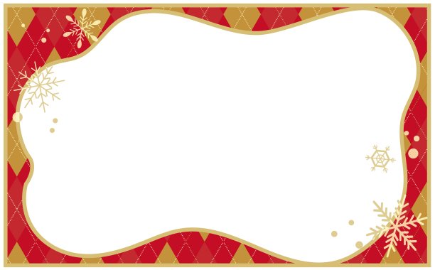 复古风格圣诞假日相框插画图片下载