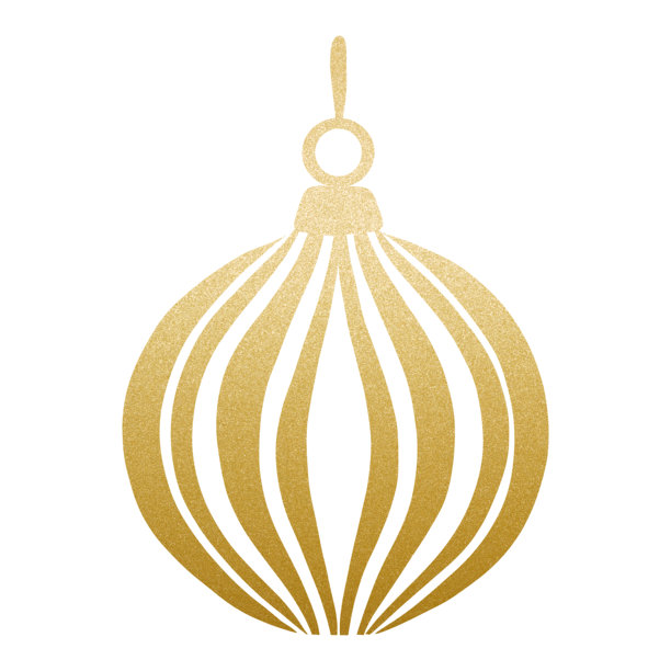 金色圣诞球插画，孤立在白色背景上图片下载