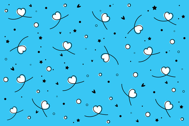 抽象心形概念设计背景。抽象圆形背景。抽象潮流色彩背景。矢量插画素材图片下载