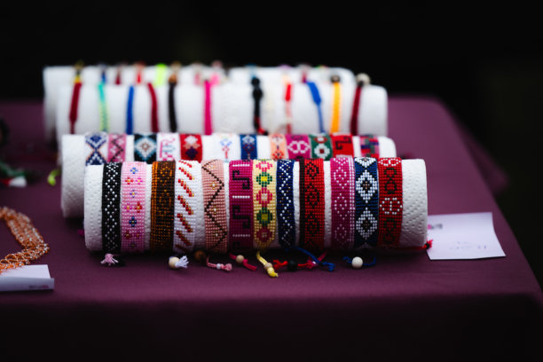 手工串珠手链展示图片下载