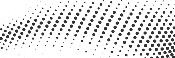 单色半调网点构成动态渐变，抽象图形纹理设计元素，具有现代复古波普艺术漫画效果，用作背景。图片下载