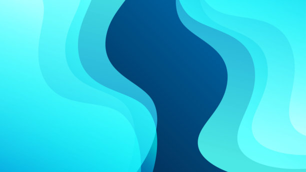 冬季圣诞背景。深蓝色抽象背景，带有纸质波浪和海边，可用作横幅、邀请函、海报或网站设计。剪纸风格。矢量插画。图片下载