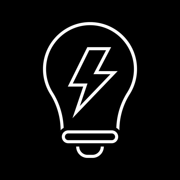 电灯图标，发光的灯，矢量素材图片下载