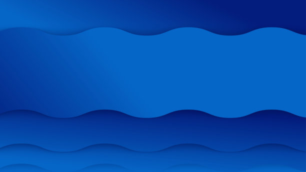 冬季圣诞背景。深蓝色抽象背景，带有纸质波浪和海滨，适用于横幅、邀请函、海报或网站设计。剪纸风格。矢量插画。图片下载