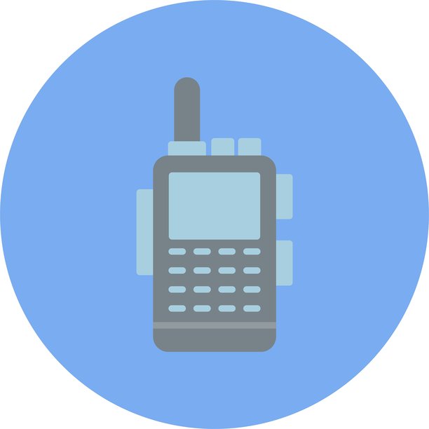 手持对讲机图标矢量元素图片下载