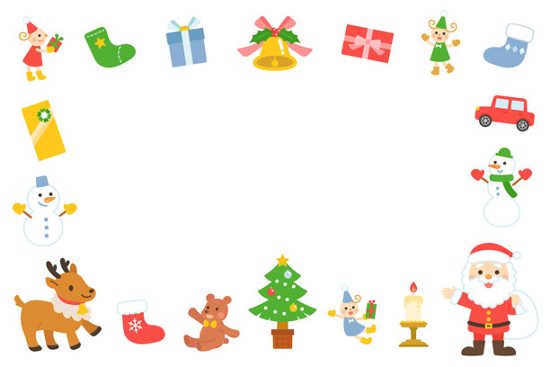 圣诞节相框插画冬季素材图片下载