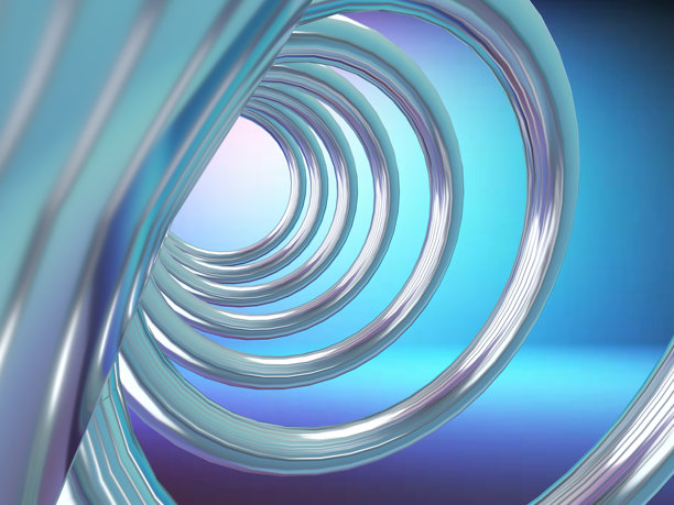 抽象的螺旋弹簧三维插画图片下载