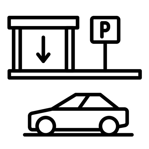地下停车场矢量图标图片下载