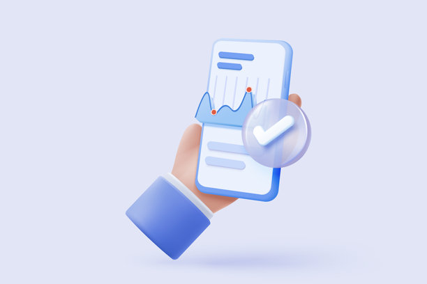 成功的创新理念领导力。优秀的商业图表在手机上，体现了3D矢量渲染的创意解决方案概念，背景为白色。适用于商业、银行、金融、投资、金钱的3D目标。图片下载