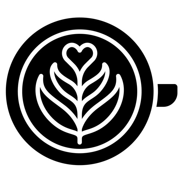 拿铁拉花图标矢量图，可用作早午餐插画。图片下载