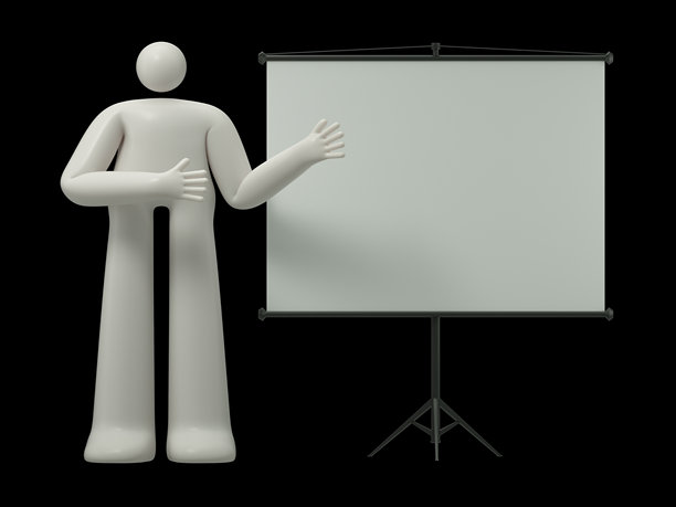 讲解概念，空白投影屏幕，与观众互动图片下载