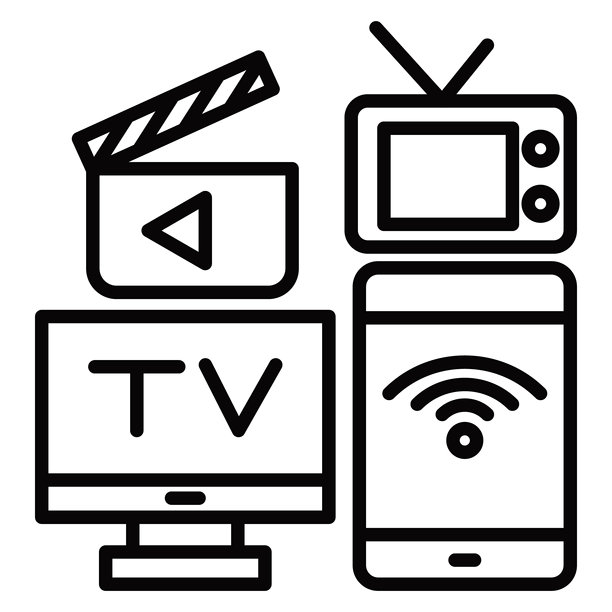 媒体行业矢量图标图片下载