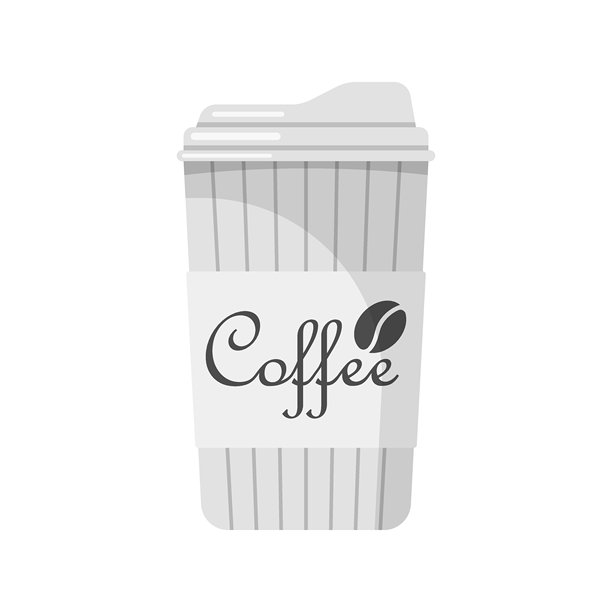 扁平风格的咖啡饮品图标。茶、卡布奇诺、拿铁向量图，背景隔离。纸杯标志，商业概念。图片下载