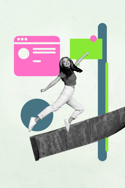 竖版横幅照片，潮流图片拼贴，快乐的女孩、男孩站着，包装纸、口香糖泡泡、交流、聊天、对话、短语、交谈图片下载