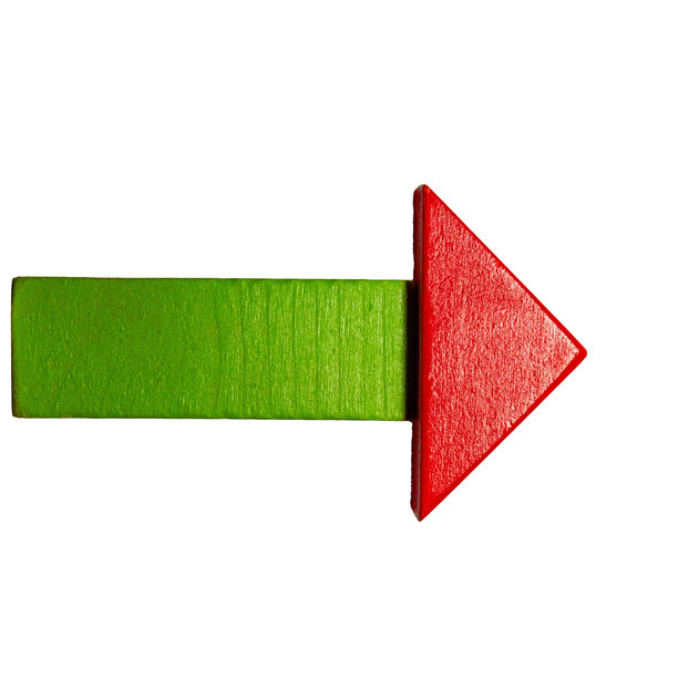 由立方体组成的3D箭头指示方向图片下载