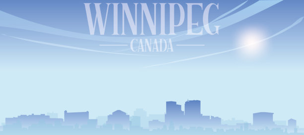 加拿大温尼伯市通用城市天际线全景海报图片下载