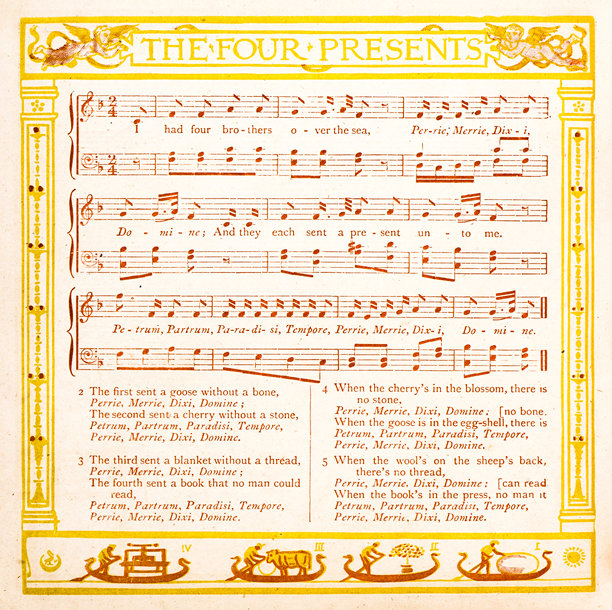 19世纪童谣插画：四个礼物图片下载