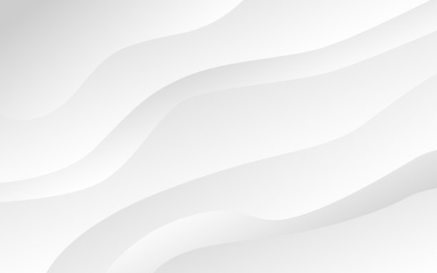 弯曲线条的流动抽象背景，背景白色波浪光，二维插画图片下载