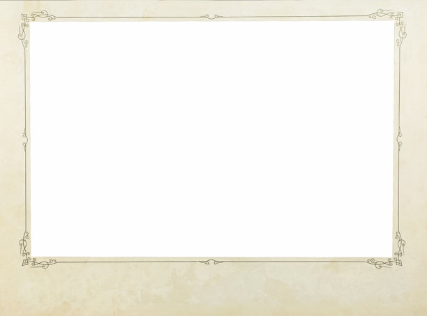 优雅复古模板，饰有华丽边框和空白中心区域图片下载