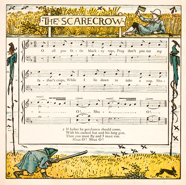 19世纪童谣插画：稻草人图片下载