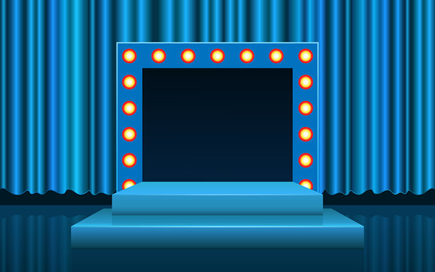 带讲台的舞台插画图片下载