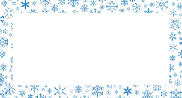 带有空白空间的圣诞节边框。圣诞装饰。圣诞快乐卡片元素装饰。新年画框丝带。圣诞雪花条纹边框。横幅或圣诞卡片。图片下载