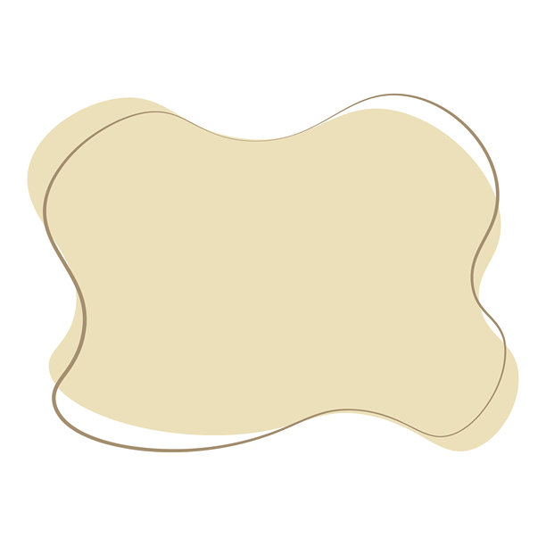 柔和的米色波浪形抽象画框插画图片下载