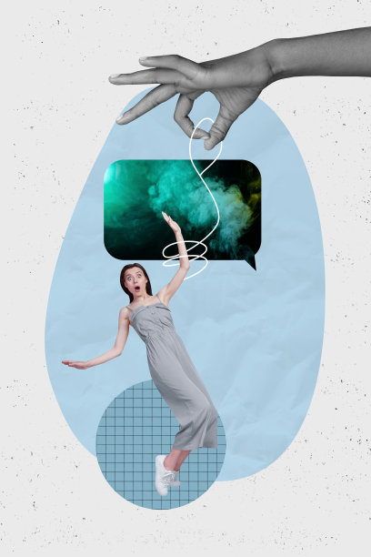 竖版图片趋势杂志照片拼贴，快乐的女孩和男孩站着，有对话气泡，交流，聊天，通知，对话，谈话图片下载