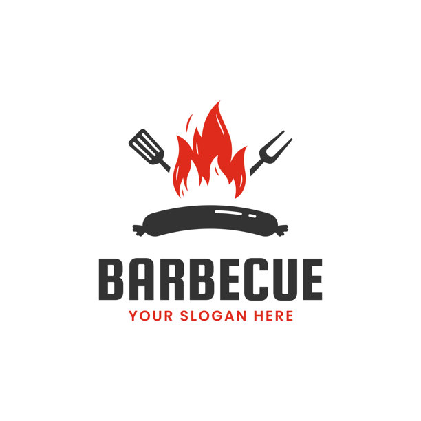 烧烤标志设计插画图片下载