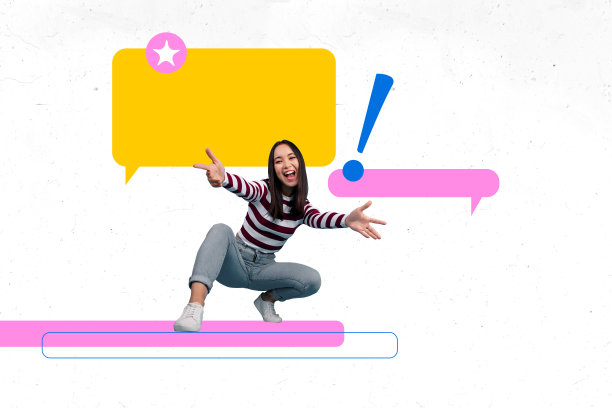 横幅图片 流行 当代 照片拼贴 快乐女孩 跳舞 气泡 沟通 言语 话匣子 通知 对话图片下载