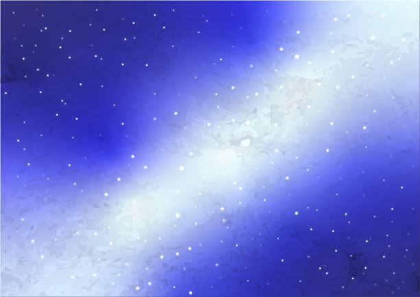 水彩星空和银河矢量插画图片下载