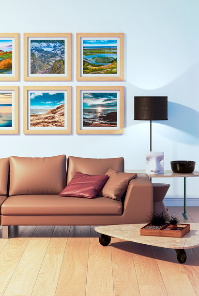 宽敞豪华的现代明亮室内客厅样板图插画 3D渲染图图片下载