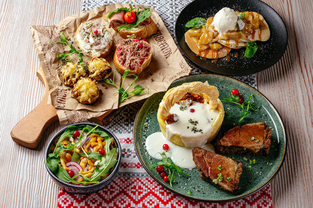 餐厅食物。餐厅菜单。菜单照片图片下载