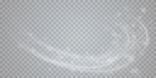 透明背景上的飘落的雪花。矢量插画 10 EPS。抽象雪花背景。降雪。图片下载