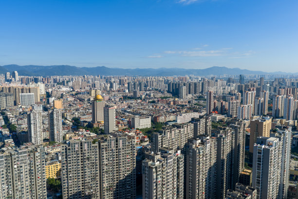 城市建筑外部的航拍照片图片下载