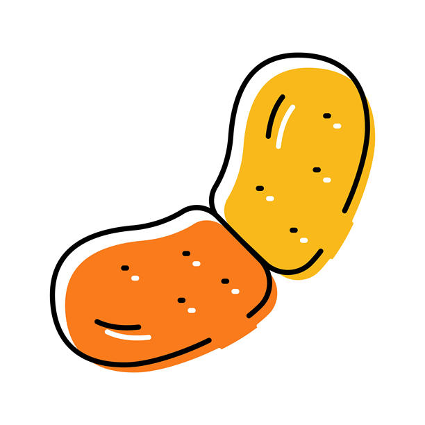 土豆蔬菜图标插画，用于食物和饮食图片下载