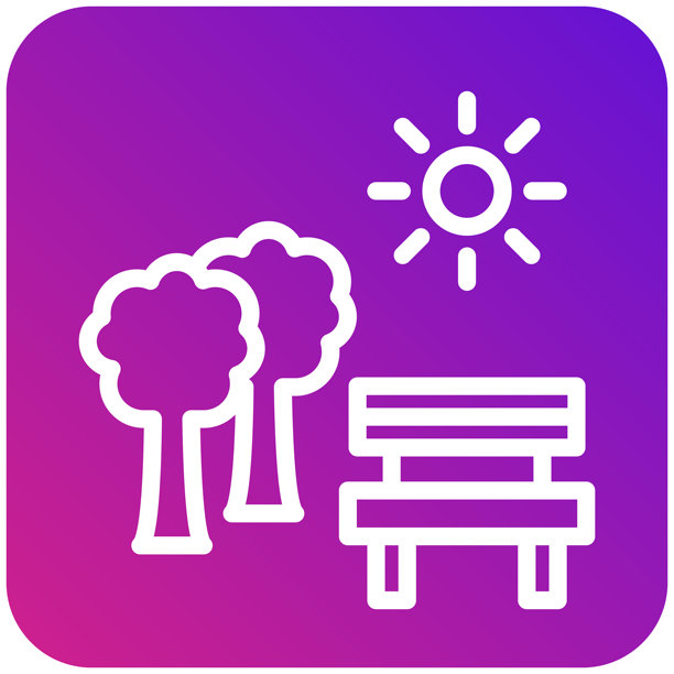 公园矢量图标设计插画图片下载