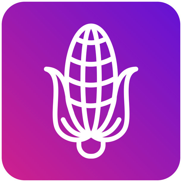 玉米矢量图标设计插画图片下载