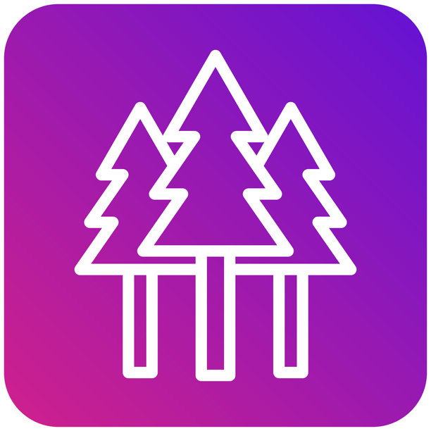 森林矢量图标设计插画图片下载