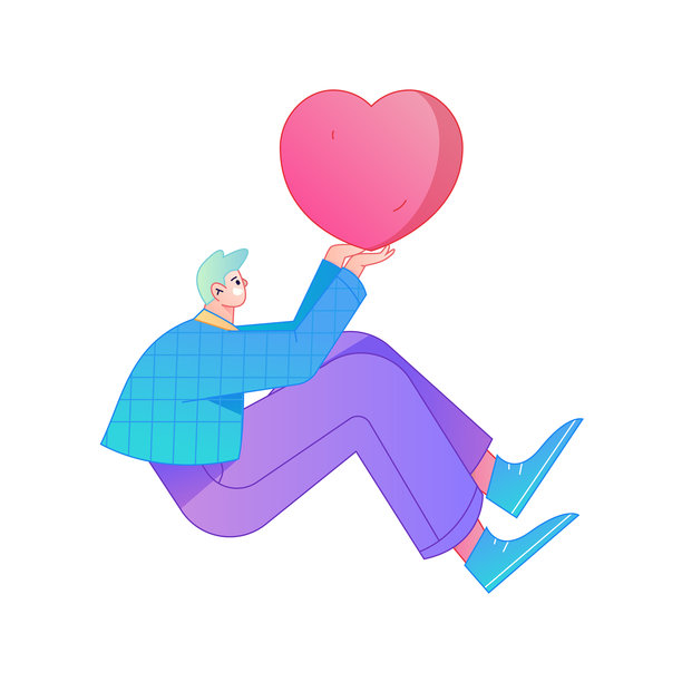 一个人物手捧着关怀的手的浮雕插画，体现了分享爱意的行为。图片下载